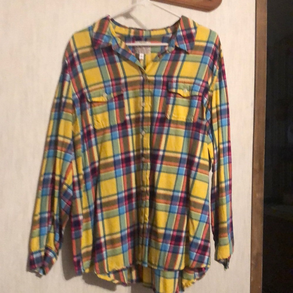 Button down western look shirt